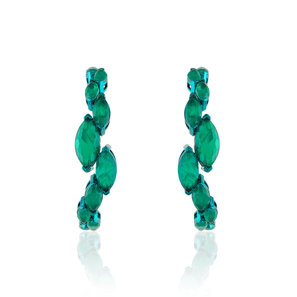 Seraphine Emerald Hoop Earrings