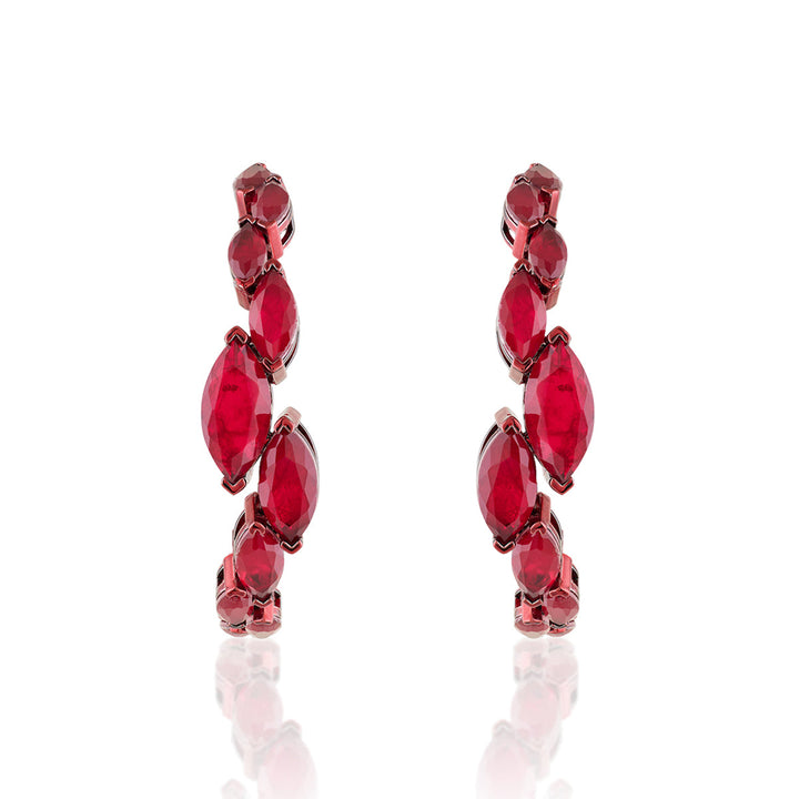 Aurelia Ruby Hoop Earrings