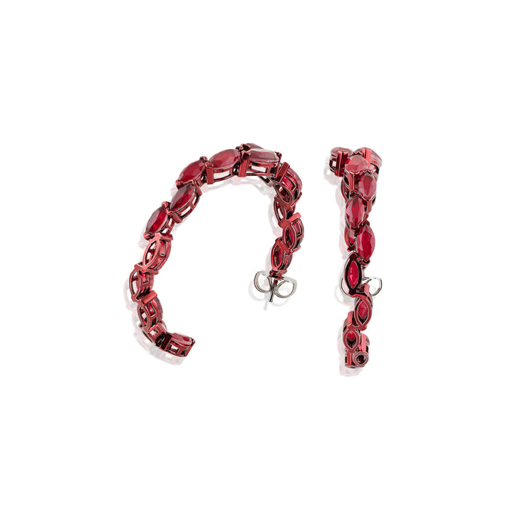 Aurelia Ruby Hoop Earrings