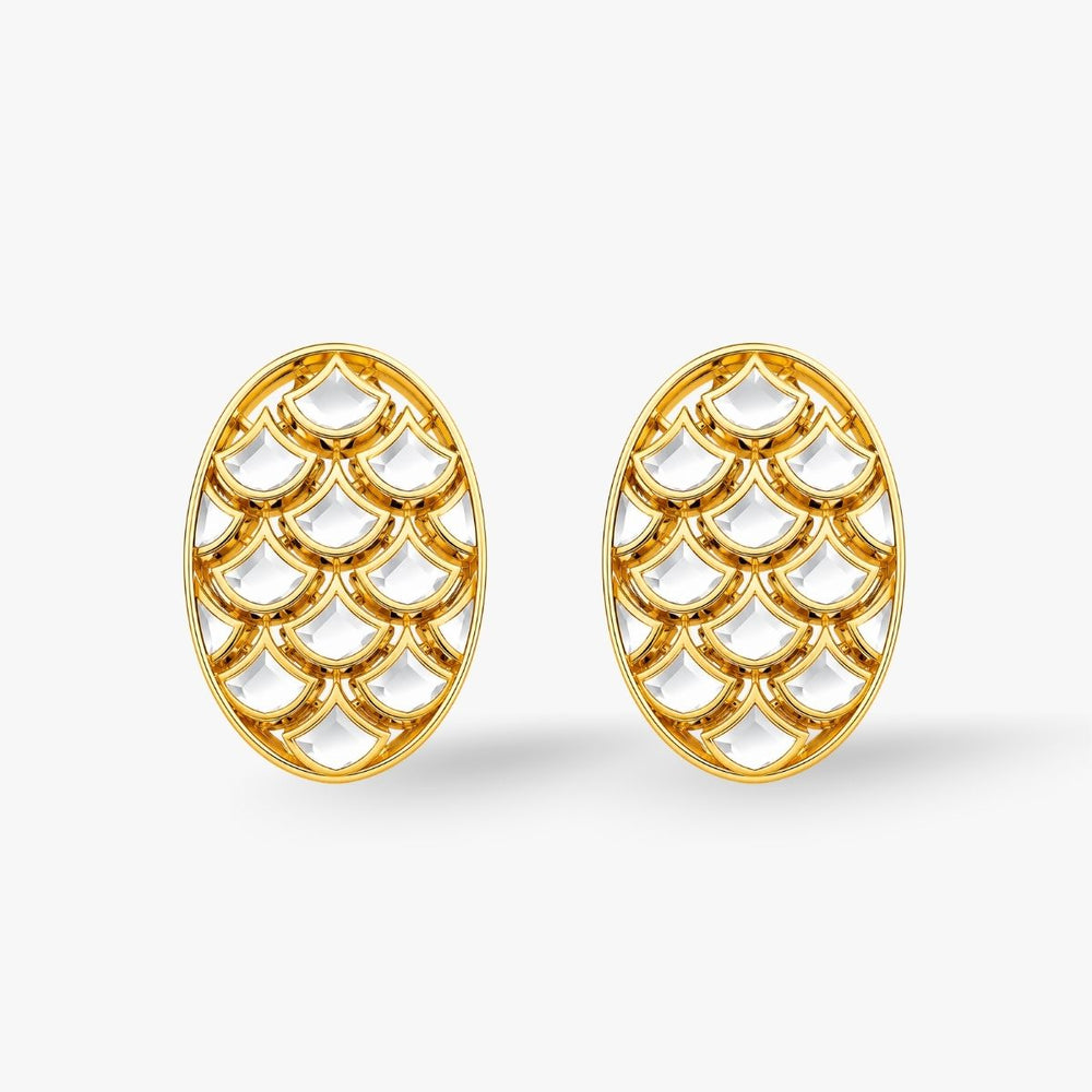 Deco Mirror Statement Studs