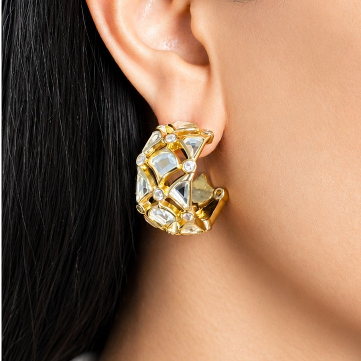 Deco Mirror Statement Hoops