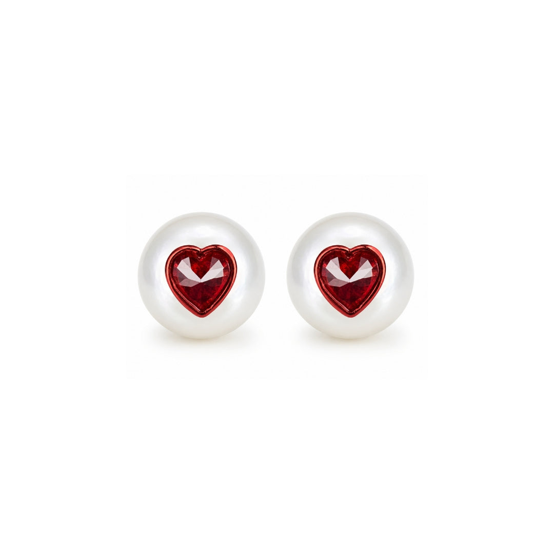 Regency Pearl Ruby Studs