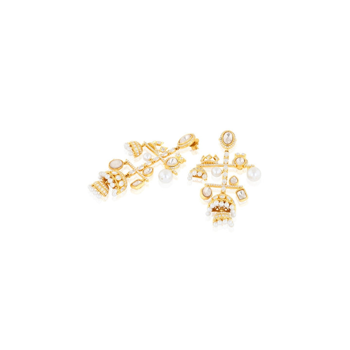 Polki Queen of the Enchanted Forest Pearl  Earrings