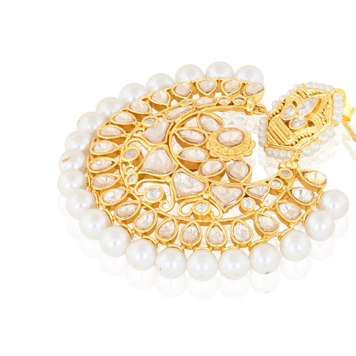 Polki Regal Chand Pearl Earrings