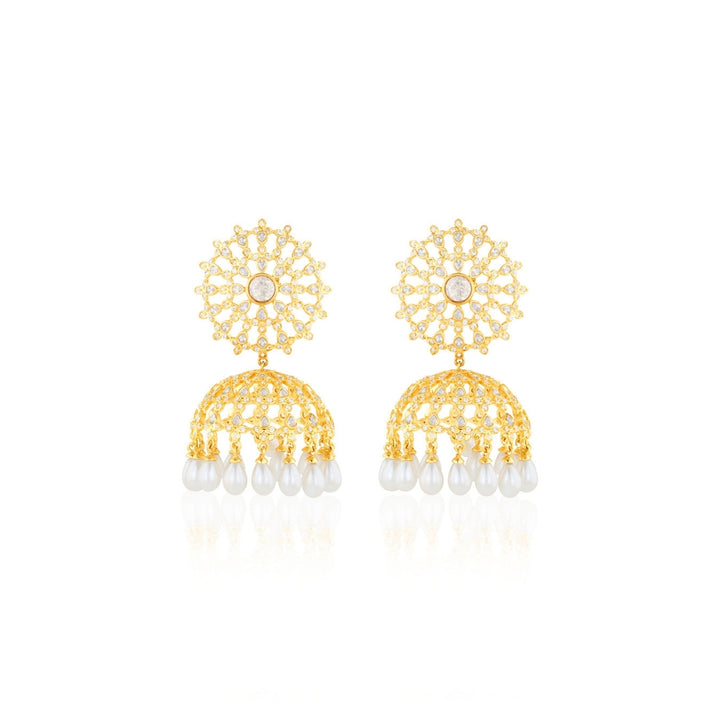 Polki Coronelle Pearl Statement Earrings