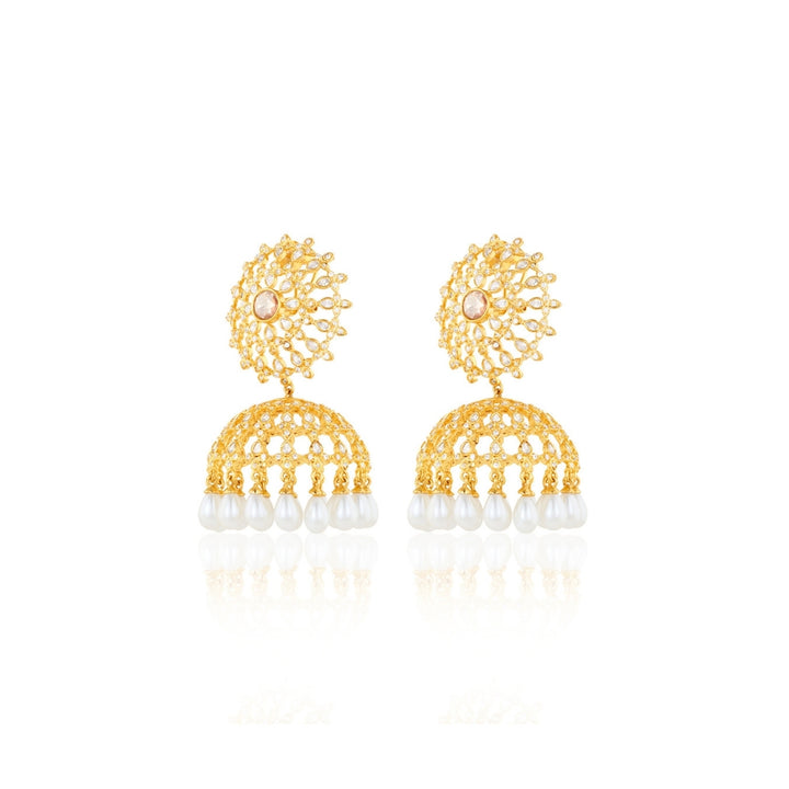Polki Coronelle Pearl Statement Earrings