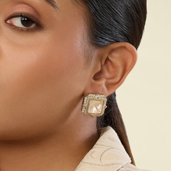 Polki Sitara Stud Earrings