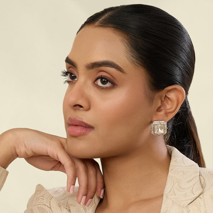 Polki Sitara Stud Earrings