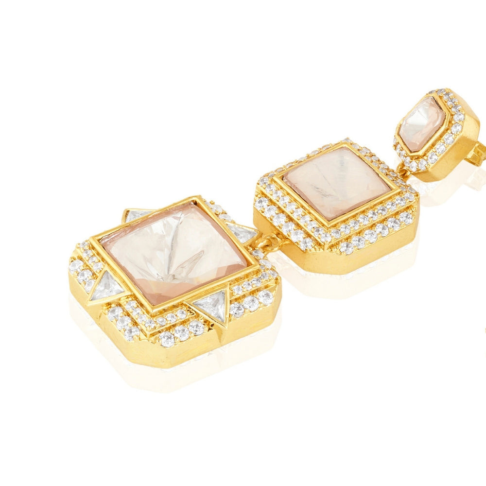 Polki Empress Statement Long Earrings