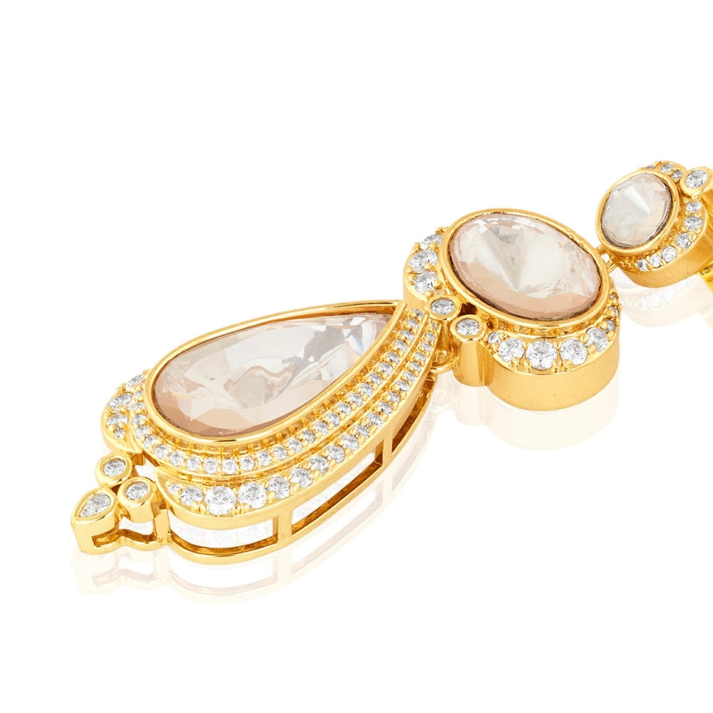 Polki Royal Ascend Statement Long Earrings