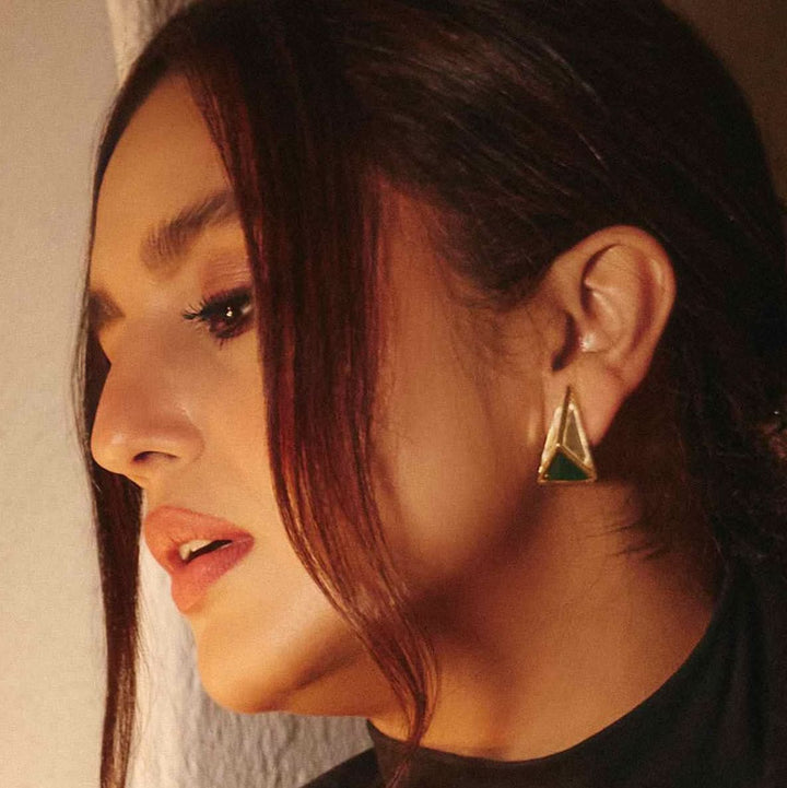 Huma Qureshi Fiesta Pyramid Studs