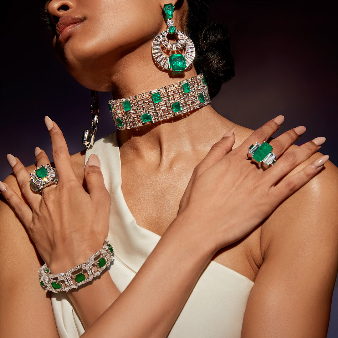 Bombe Doublet Emerald Cocktail Ring