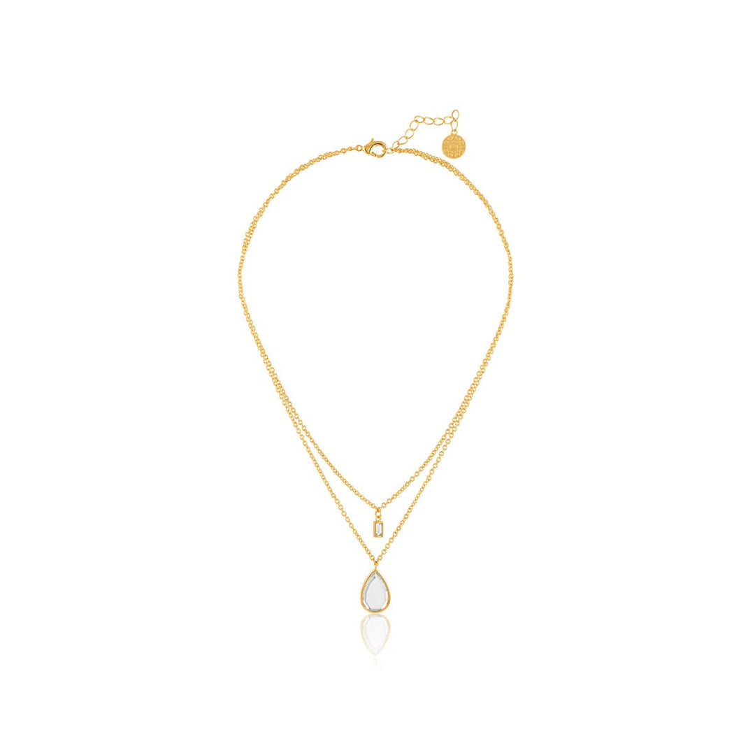 Dew Drop Mirror Layered Pendant