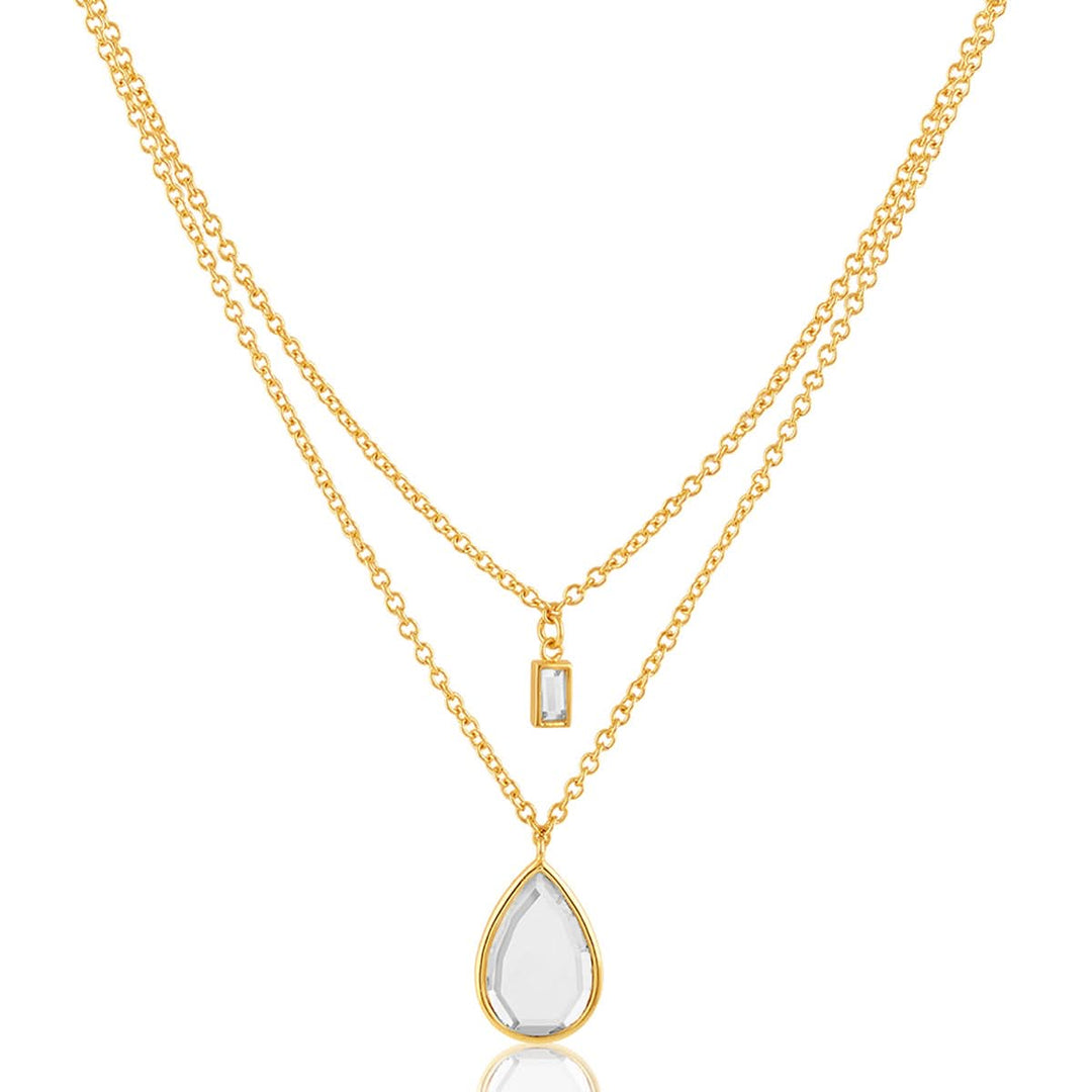 Dew Drop Mirror Layered Pendant