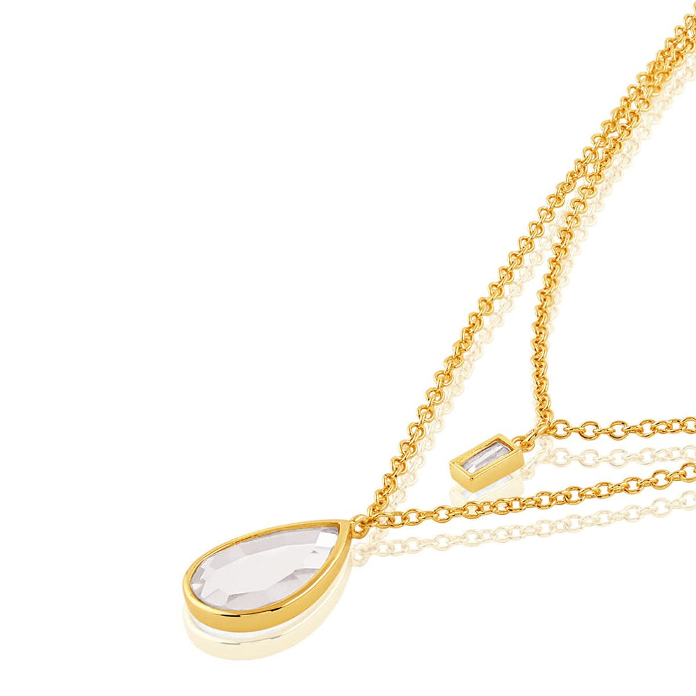 Dew Drop Mirror Layered Pendant