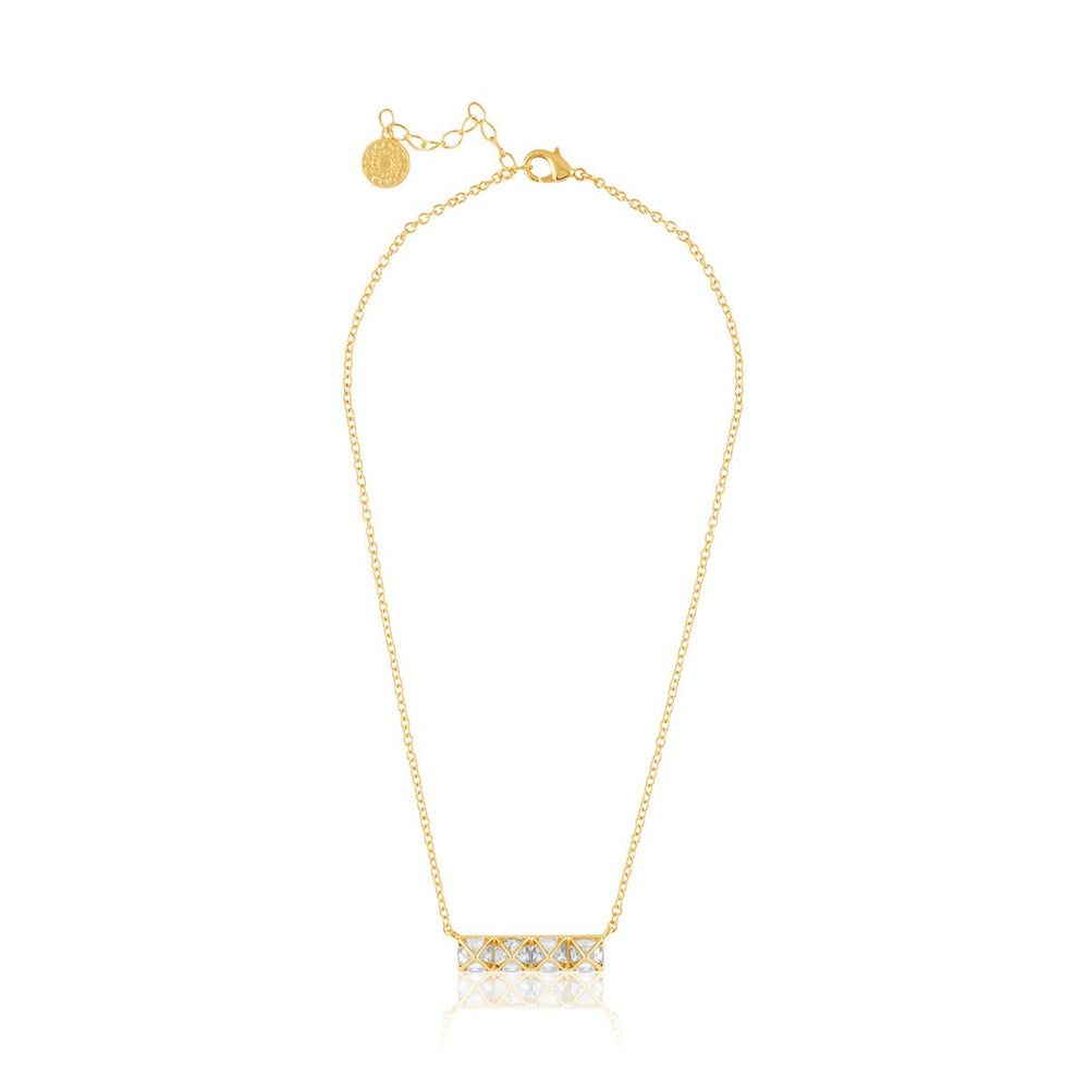 Pyramid Mirror Pendant Necklace