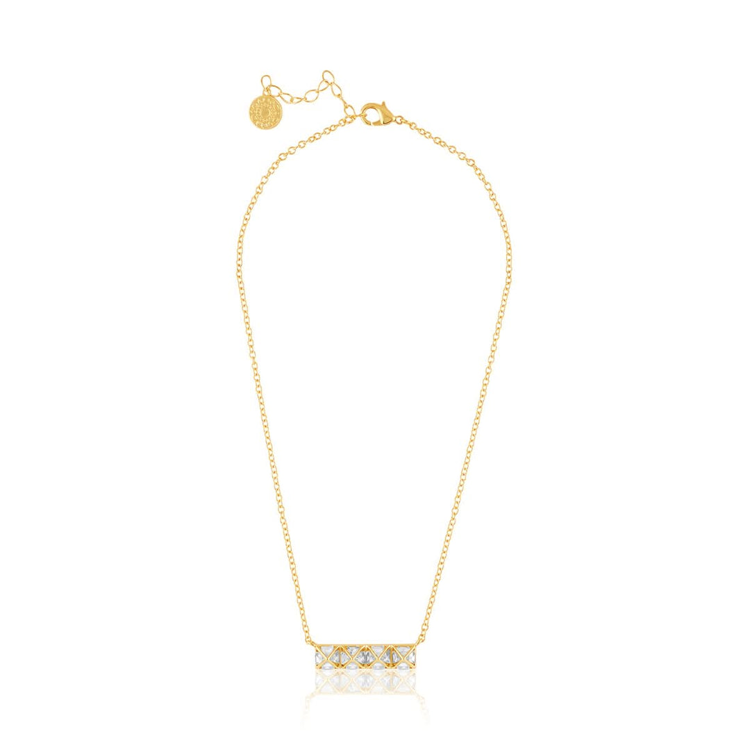 Pyramid Mirror Pendant Necklace