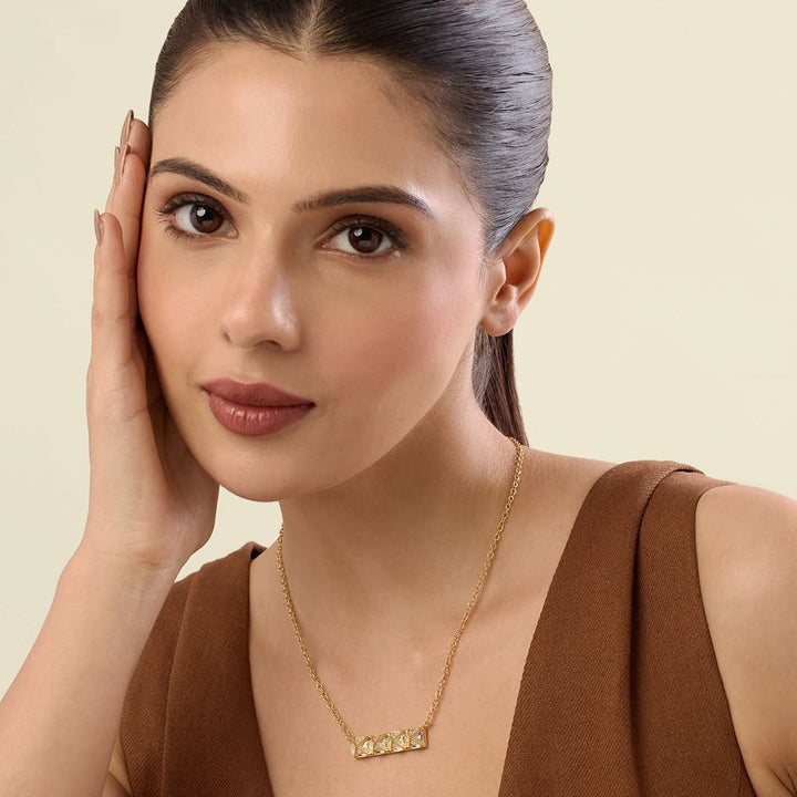 Pyramid Mirror Pendant Necklace