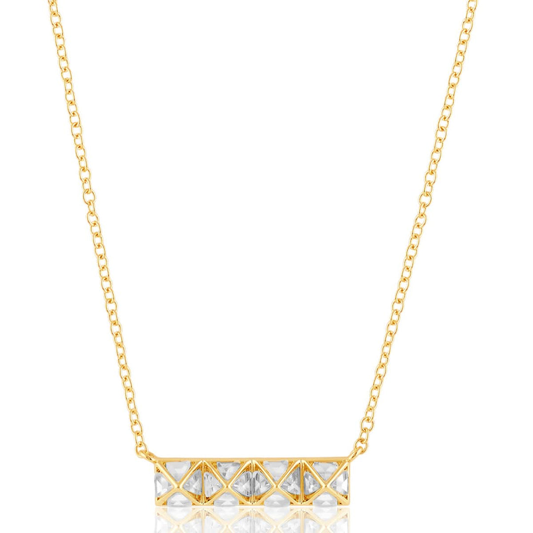Pyramid Mirror Pendant Necklace