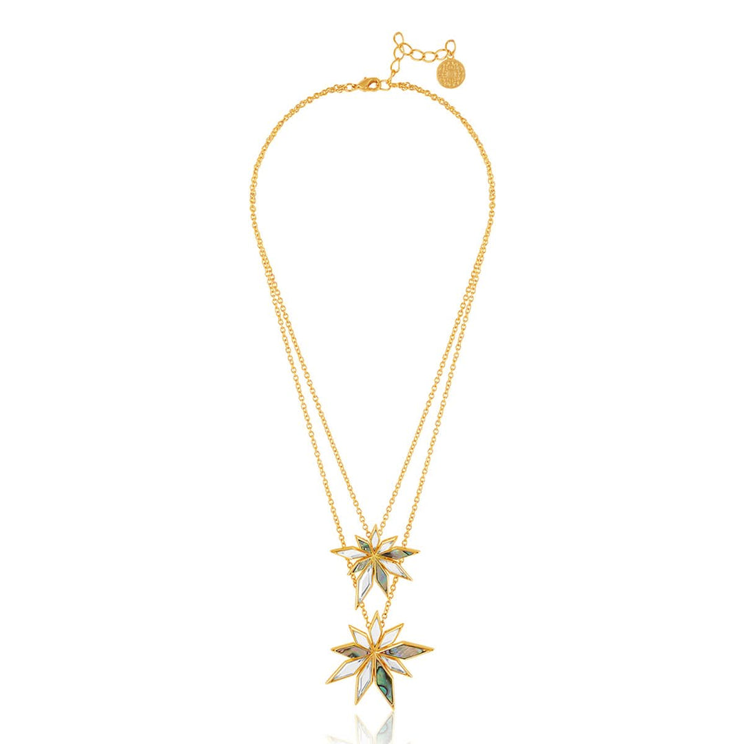 Demi Goddess Flower Layered Necklace