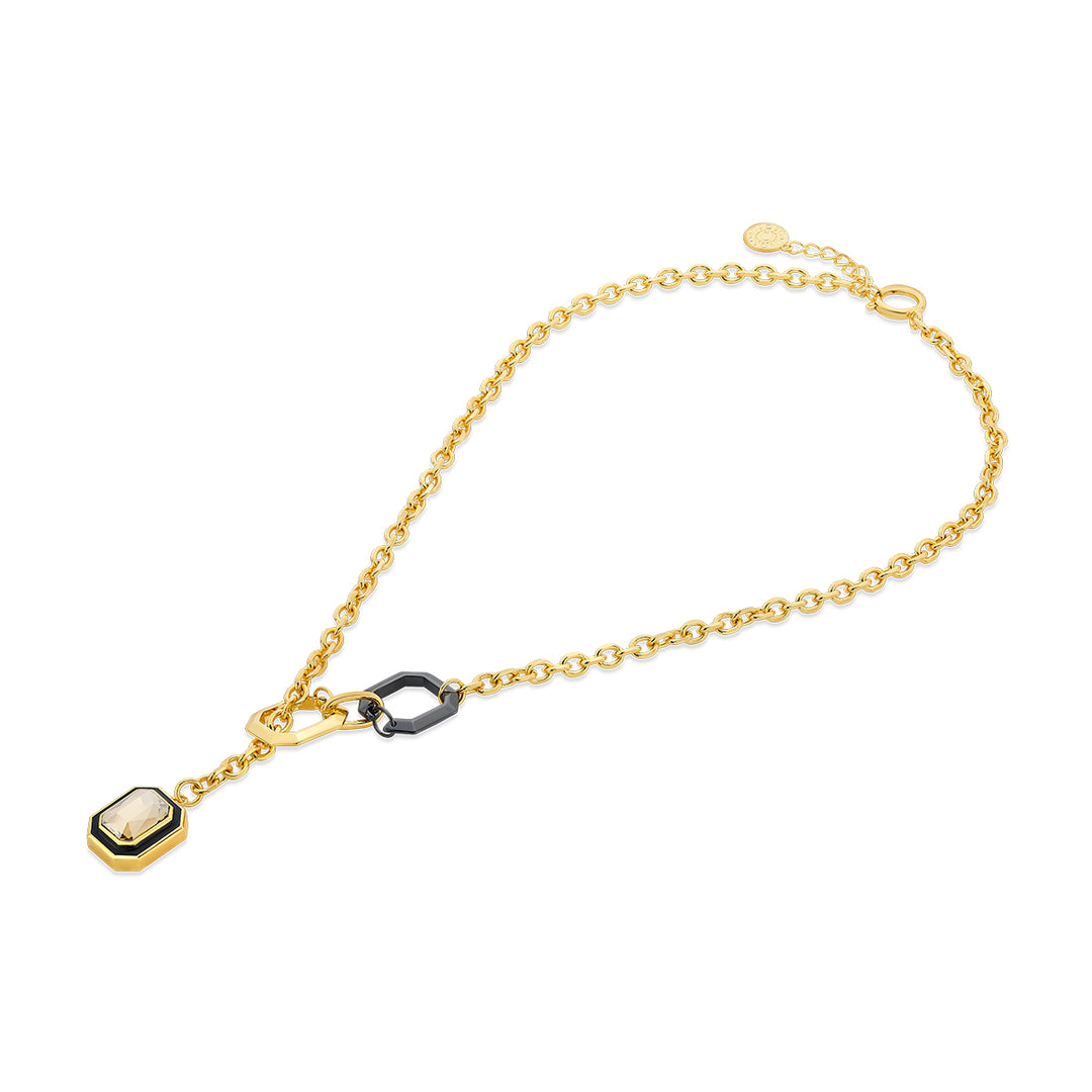 Bling Link Lock Crystal Necklace