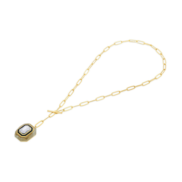 Bling Infinity Cut Crystal Y-Necklace