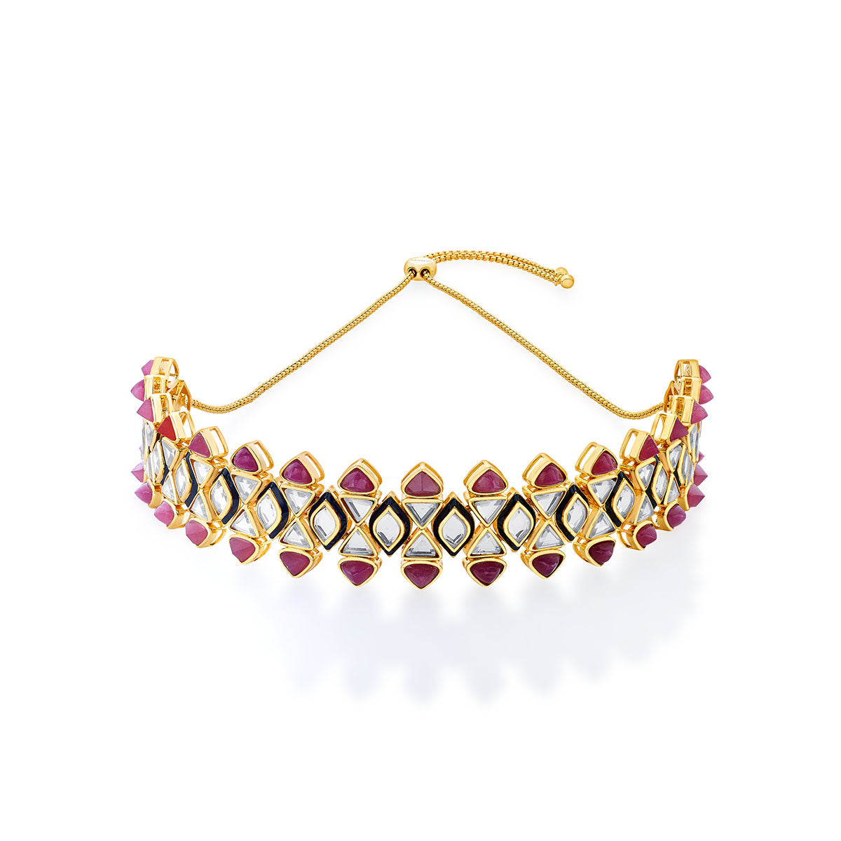Begum Haute Pink Mughal Choker - Isharya | Modern Indian Jewelry