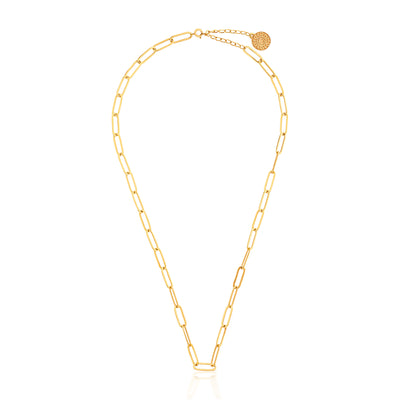 Long loop Gilt Chain Necklace - Isharya | Modern Indian Jewelry