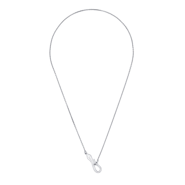 Chrome Hook Necklace