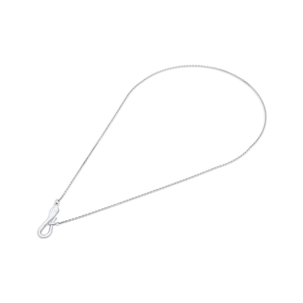 Chrome Hook Necklace