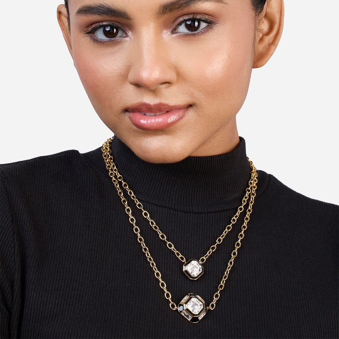 Optic Layered Crystal Necklace