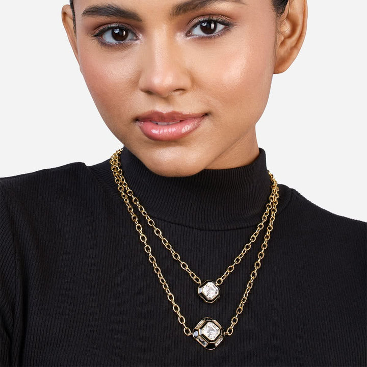 Optic Layered Crystal Necklace