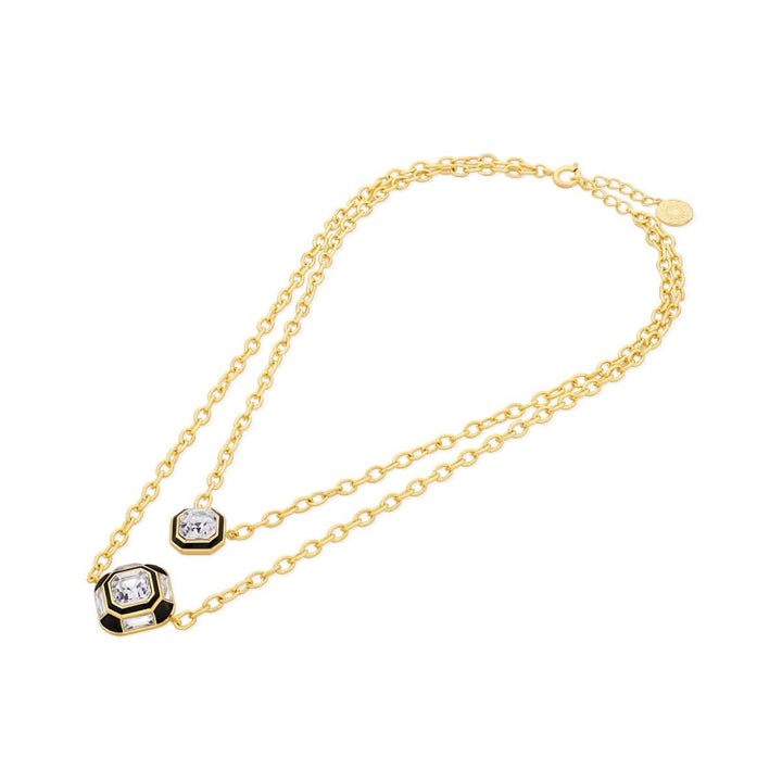 Optic Layered Crystal Necklace
