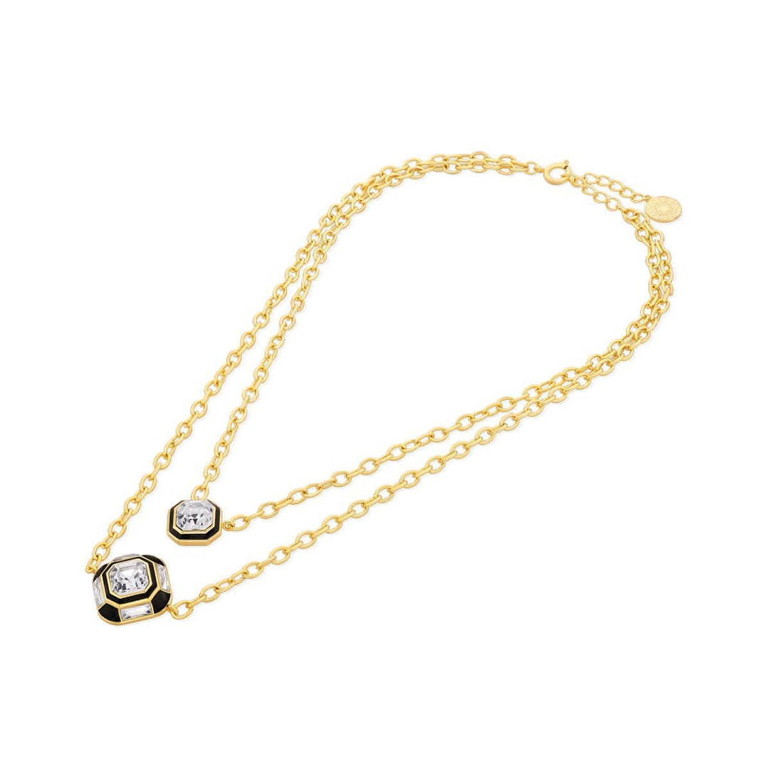 Optic Layered Crystal Necklace