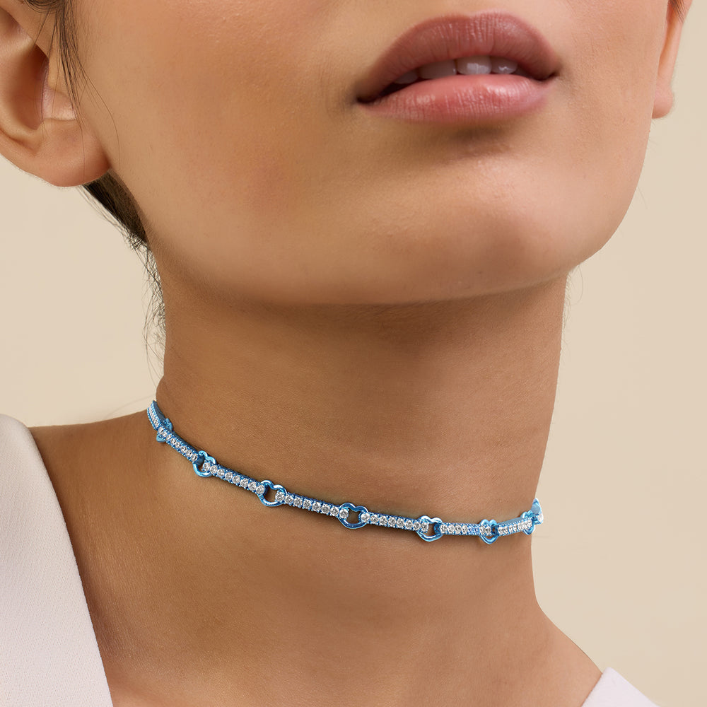 Blue Link Necklace