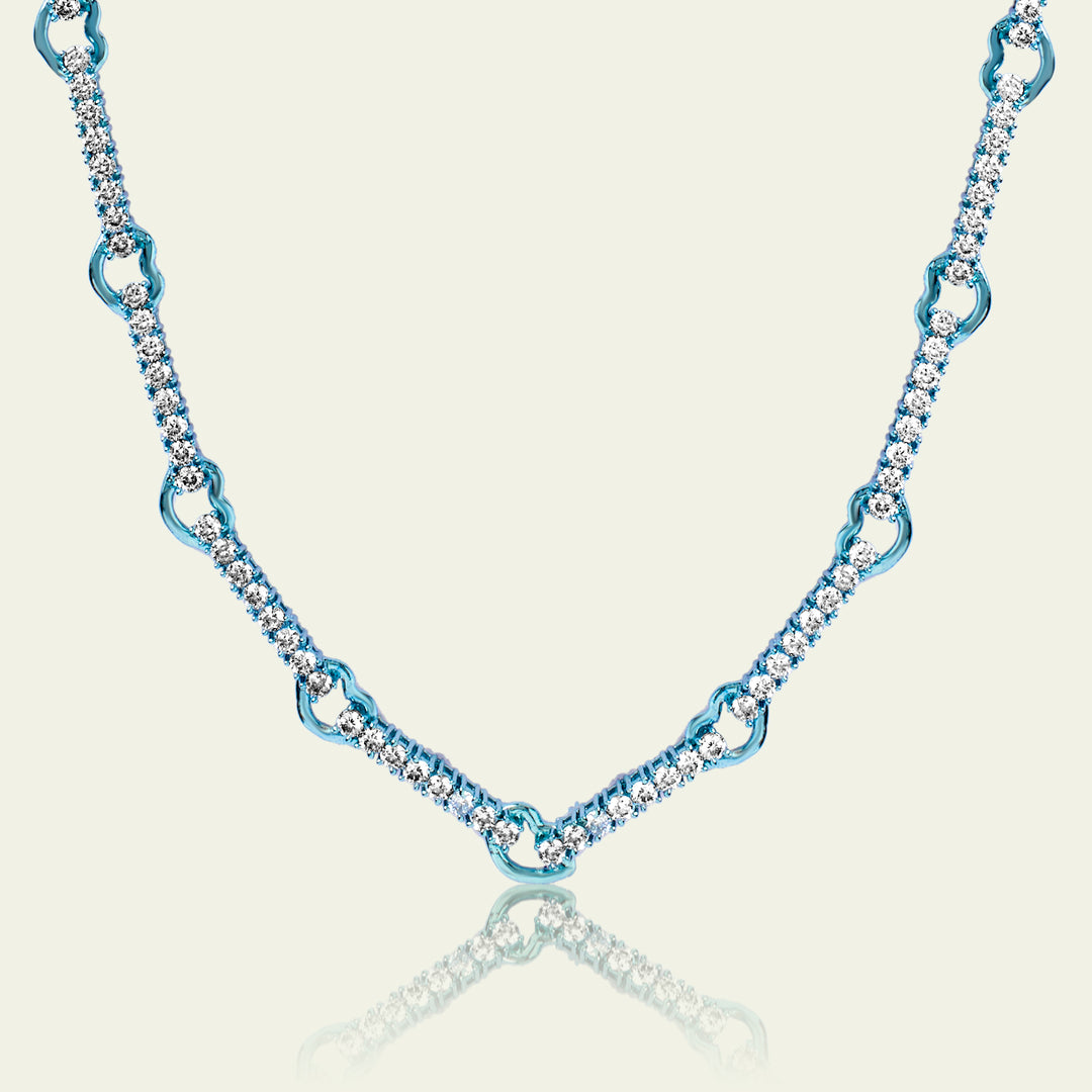 Blue Link Necklace 