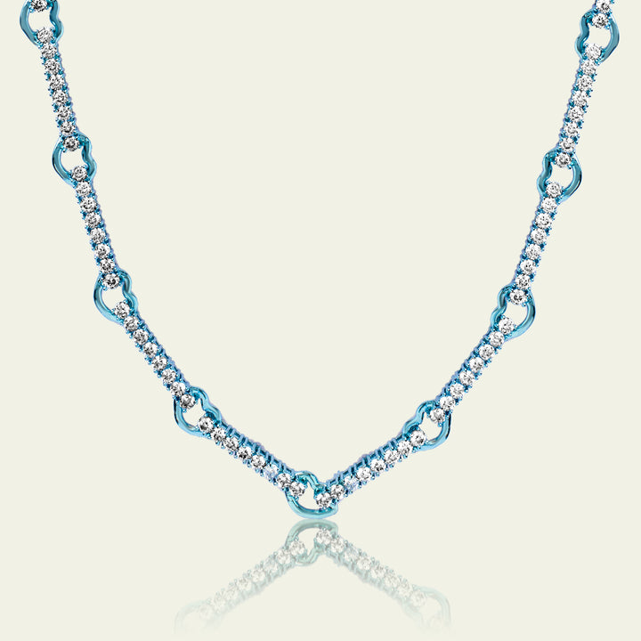 Blue Link Necklace 