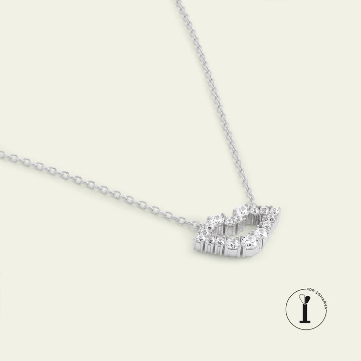 Silver Lip Necklace 