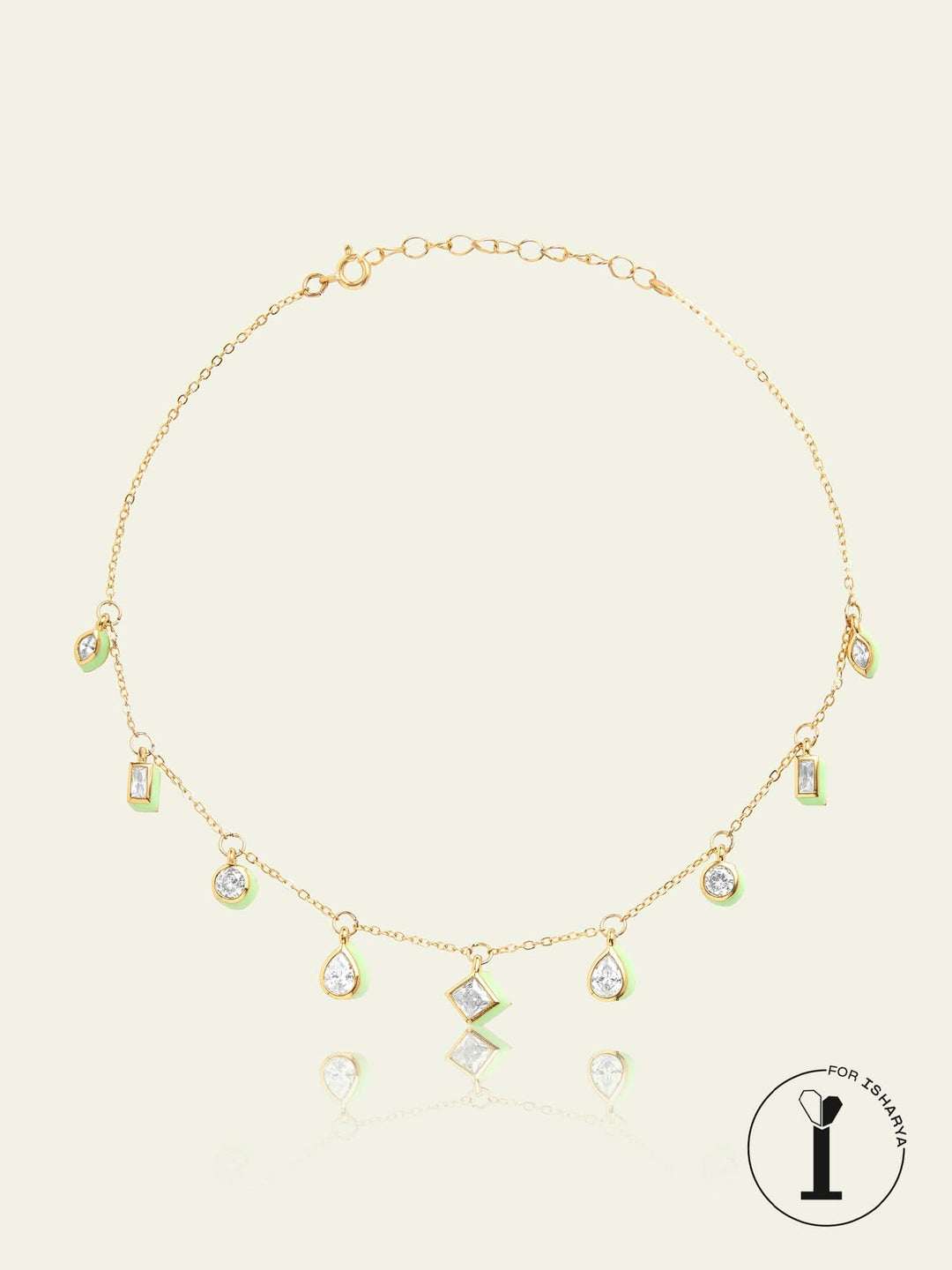 Green Fixed Charm Necklace