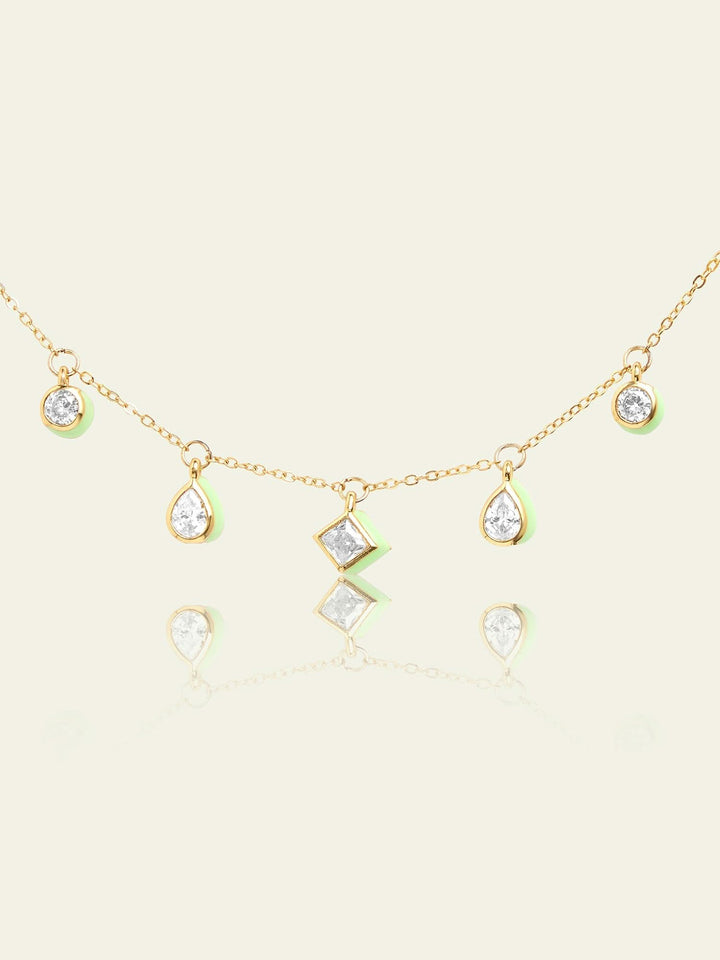 Green Fixed Charm Necklace