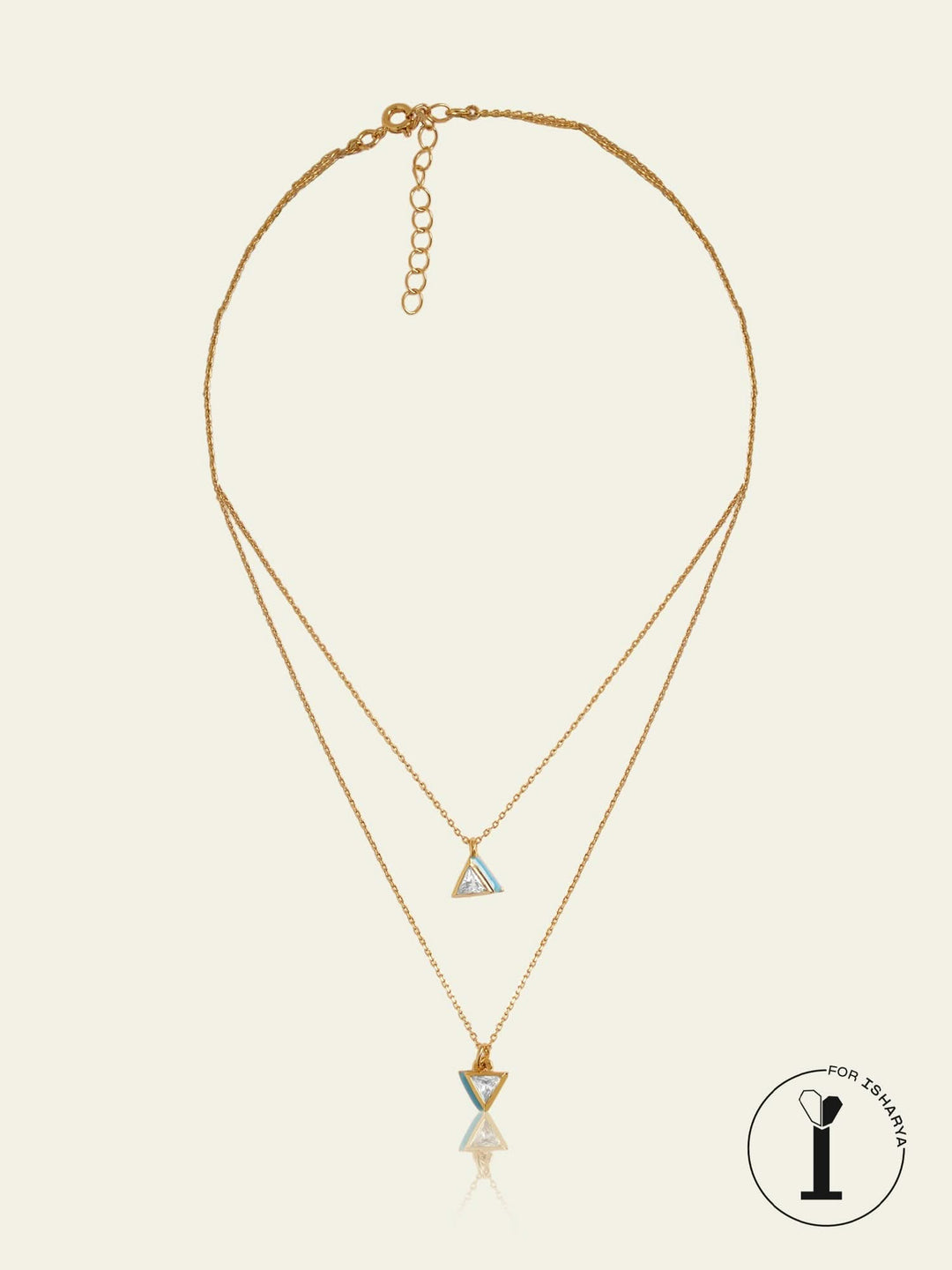 Blue Triangles Necklace