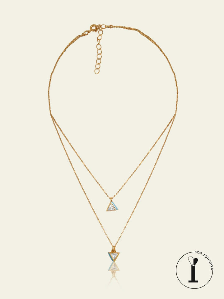Blue Triangles Necklace
