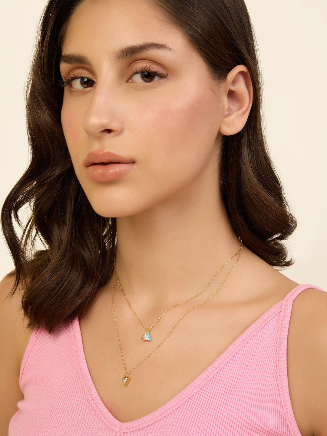 Blue Triangles Necklace