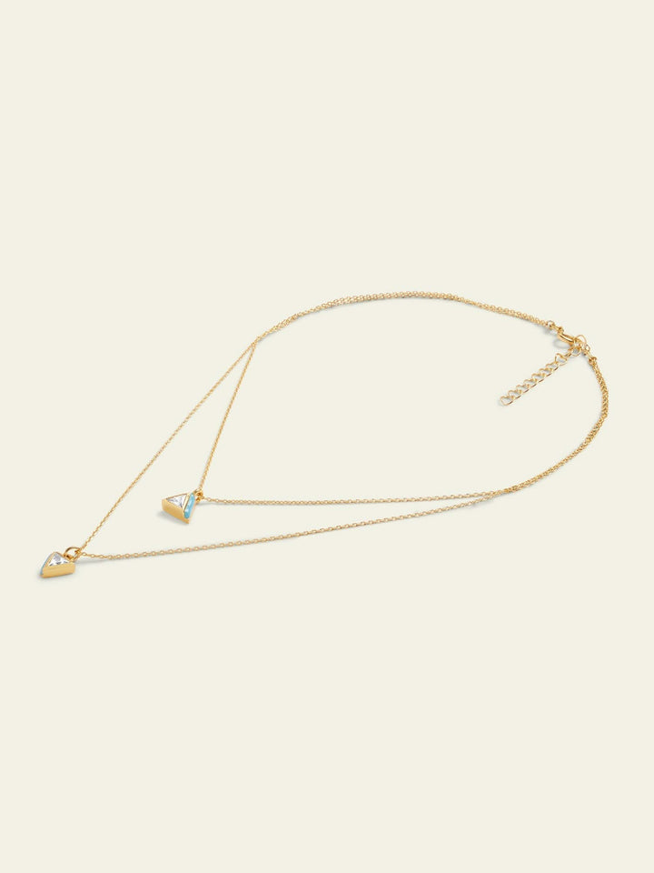 Blue Triangles Necklace