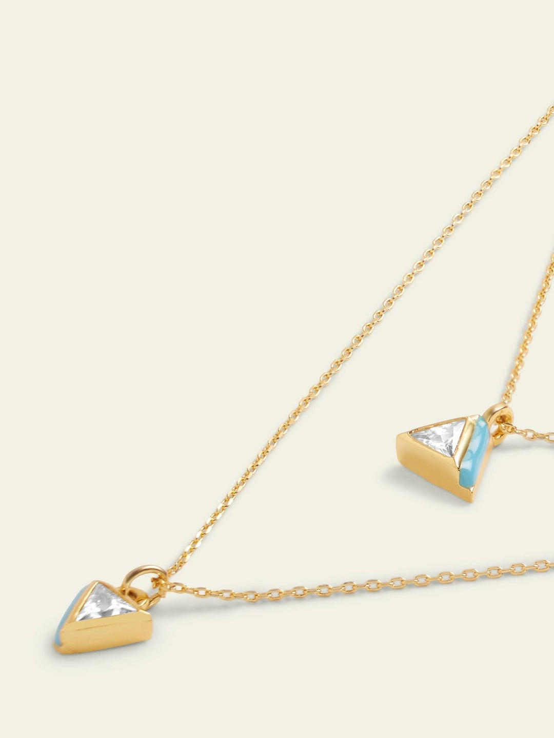 Blue Triangles Necklace