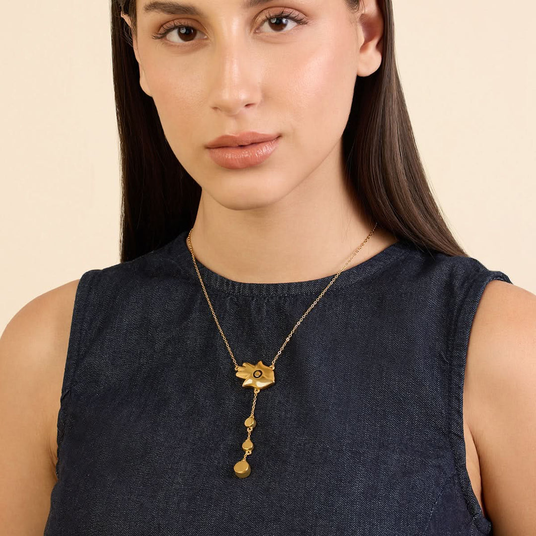 Gold Hamsa Lariat