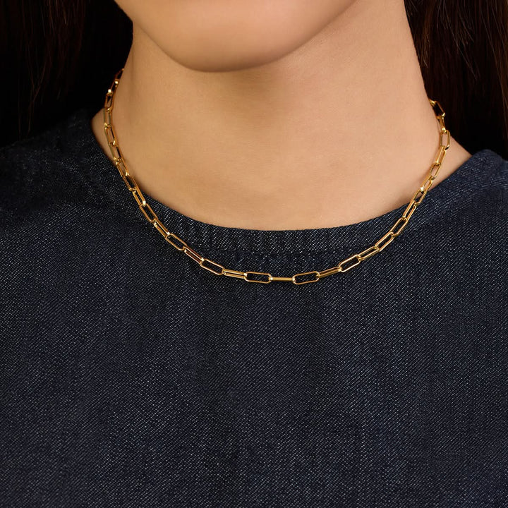 Gold Chain Link Necklace