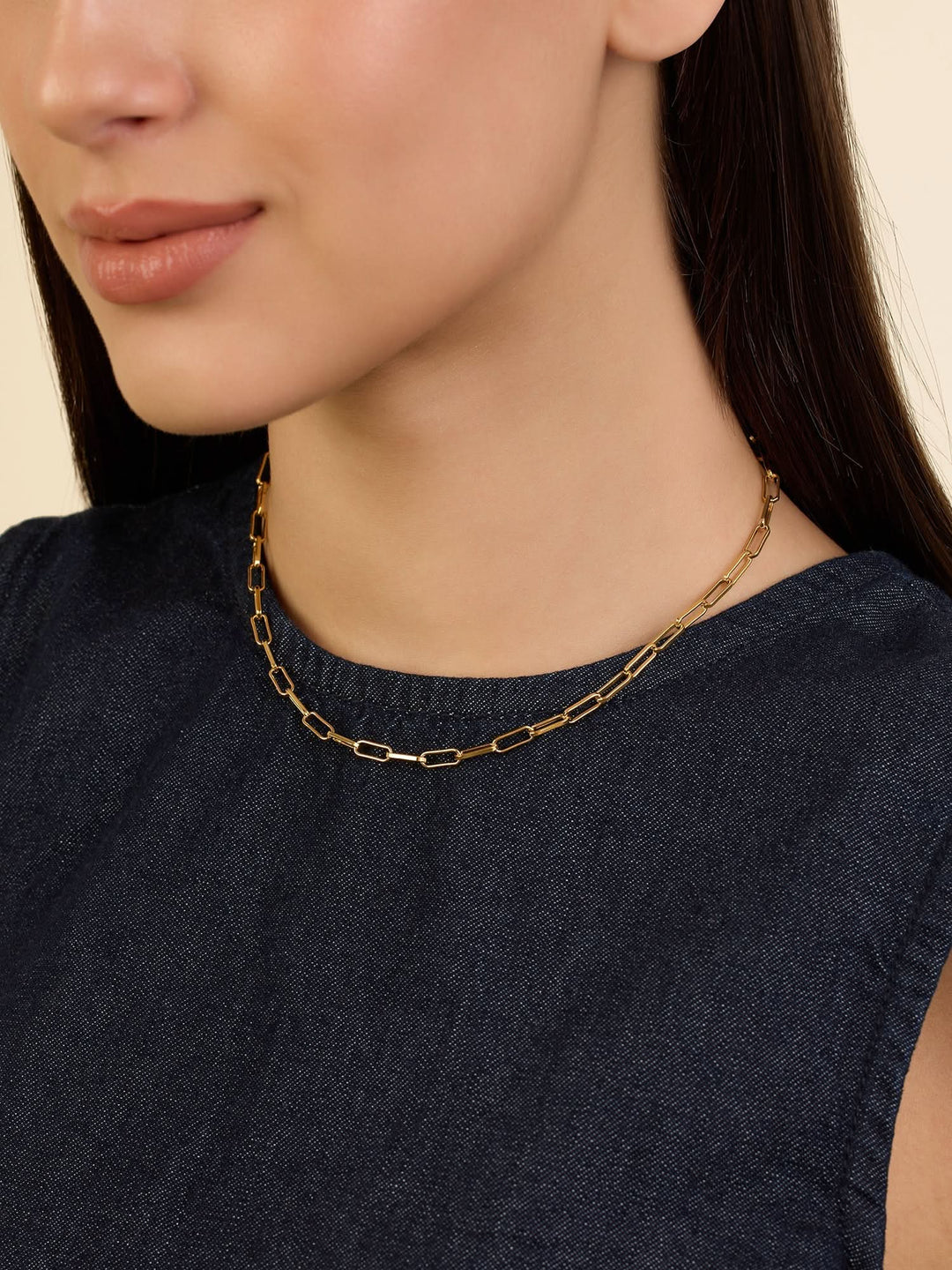 Gold Chain Link Necklace