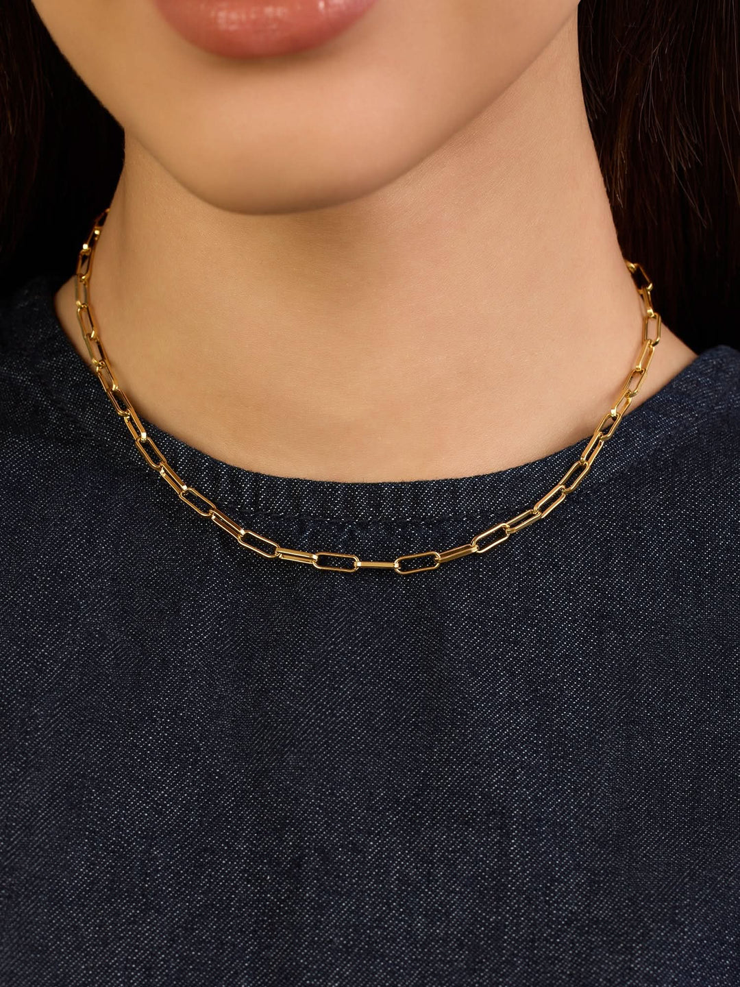 Gold Chain Link Necklace