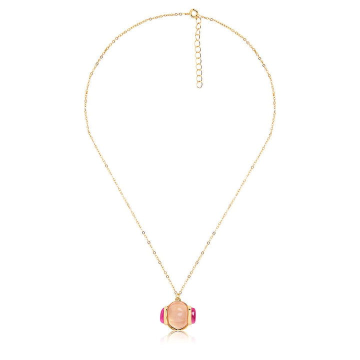 Pink Tourmaline Pendant Necklace